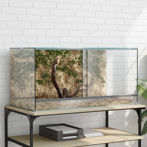 vidaXL Терариум със съхранение Прозрачен 80 x 40 x 40 cm Стъкло (42020392)