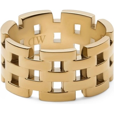 Daniel Wellington pozlacený prsten z oceli 5-Link DW0040100