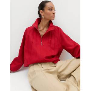 Marks & Spencer Плисирано яке с висок дял лиоцел и стойче Marks & Spencer червено Marks & Spencer | Cherven | ЖЕНИ | 8