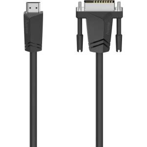 Hama Кабел hama 205018, hdmi мъжко - dvi/d мъжко, 1.5 м, Екраниран, Черен (00205018)
