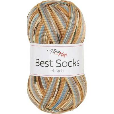 Vlna-Hep Best Socks 4-fach 7381 šedá-béžová