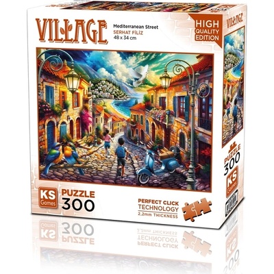 KS Games Пъзел KS Games от 300 части - Средиземноморска улица (19260)