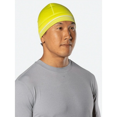 Nathan HyperNight Reflective beanie Hi Vis Yellow Geo Print