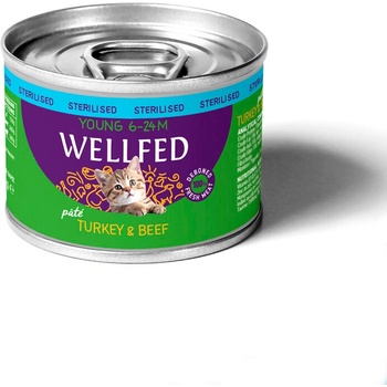 Image 1 of WELLFED Консерва за кастрирани котенца с пуйка и говеждо