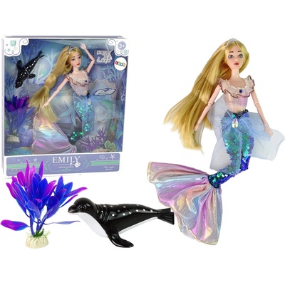 Lean Toys Emily Morská panna s tuleňom a doplnkami