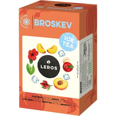 Leros Ice Tea Broskev ovocný čaj nálevové sáčky 20 x 2,2 g