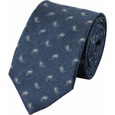 Charles Tyrwhitt Silk Linen Paisley Tie Indigo
