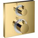 Hansgrohe Ecostat Square - Термостатен смесител за вграждане за 2 консуматора, злато 15714990 (15714990)