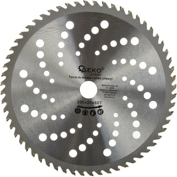 GEKO Kotouč pilový vidiový s otvory 205x20x60T