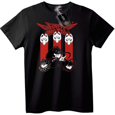 NOONEBRAND Тениска Bad Metal Аниме - 7XL, White