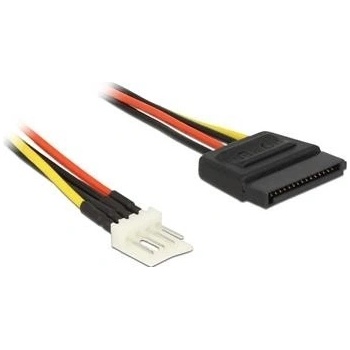 Delock napájecí kabel SATA 15 pin samec > 4 pin floppy samec 24 cm