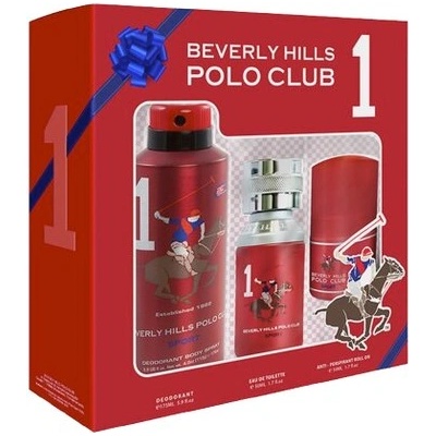 Beverly Hills Polo Club Sport 1 подаръчен комплект с тоалетна вода 50мл и део рол-он 50мл за мъже 1 бр