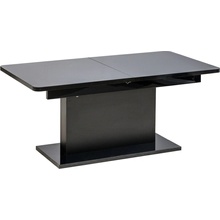 DOLMAR Jídelní/konferenční stůl rozkládací - OPTI, 126/168 x 70, lesklá černá