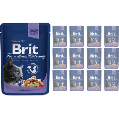 Brit Premium Cat Cod Fish 12 x 100 g