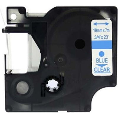 Compatible Съвместима лента с Dymo 45801, 19mm x 7m, син шрифт / прозрачен субстрат (45801)