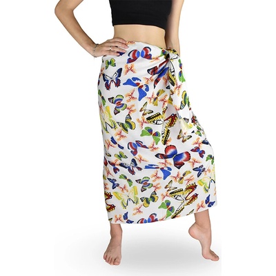 Sarong-Pareo BUTTERFLY modro-červený