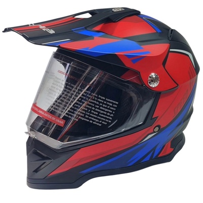 Крос каска за мотор Черно с Червено XL No152