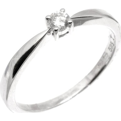 Šperky NM Zlatý prsten s diamantem 1383