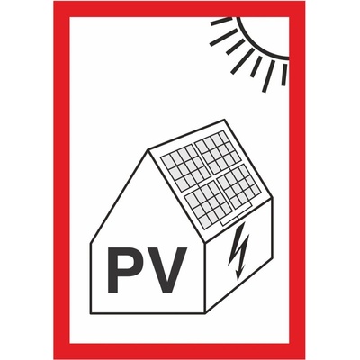 Označení FVE na budově samolepící PVC fólie 70x100 mm – Zboží Dáma