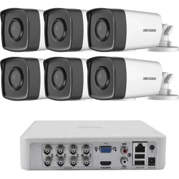 HIKVISION Комплект 6 Камери Hikvision ZK61140W с Аудио 40m и 100m Кабел (ZK61140W)