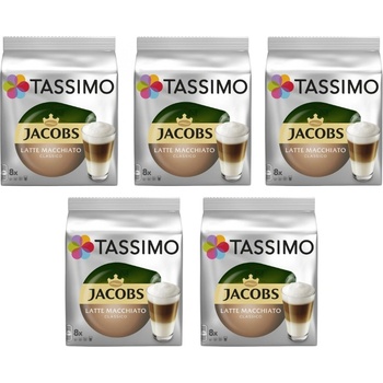 Douwe Egberts Tassimo Latte Macchiato 16 капсули (8 напитки) кашон 5 опаковки