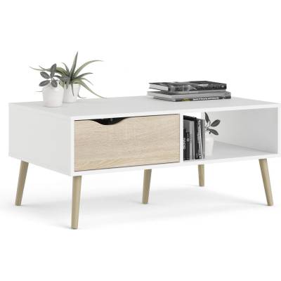 Холна маса Oslo Бял и дъб