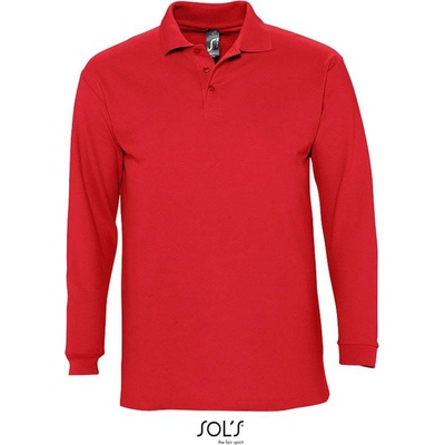 Sol's Winter II Polo s dlhým rukávom červené