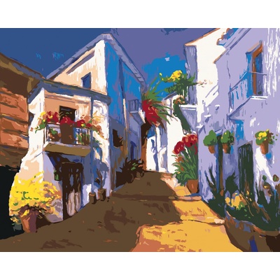 zuty Malování Podle Čísel Španělská Ulička 80 x 100 Cm Plátno