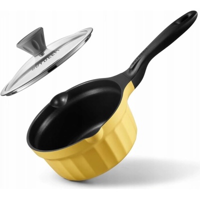 Mellow Yellow BUYDEEM Smaltovaný hrnec se skleněnou poklicí 1,8 l model CP141 barva