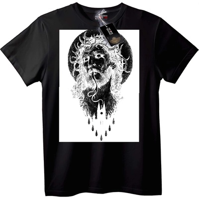 NOONEBRAND Тениска Митичен Бог - 6XL, Black