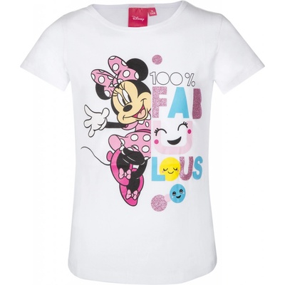 Minnie Mouse dievčenské tričko 201 biela