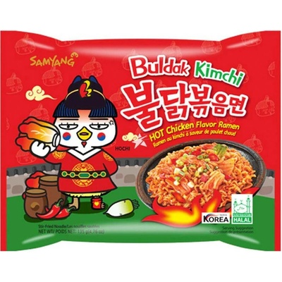 Samyang Buldak Kimchi Pálivý Kuřecí Ramen instantní nudle 140g