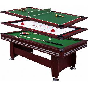 Tat Biliard Multigame 3 в 1 Trikala Green 214 x 117 x 81 см, махагон Маса за билярд