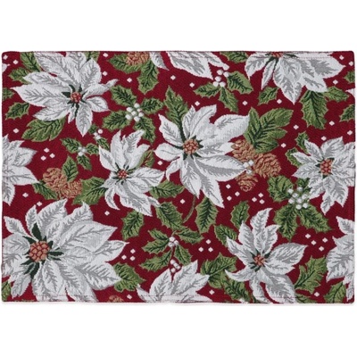 SCANquilt prostírání MOTIV vánoční hvězda červenobílá 30x45cm