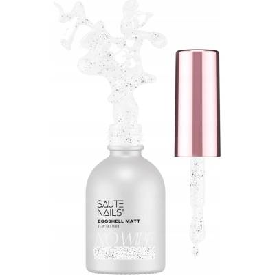 Saute Nails Matt Eggshell Top No Wipe 8ml - Matný Top Coat na Nehty s Efektem Skořápky, Bez Výpotku, 8 ml