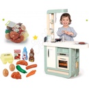Smoby 310900-5 set tyrkysovo-zelená kuchynka Cherry Kitchen so zvukmi a Écoiffier potraviny Bubble Cook