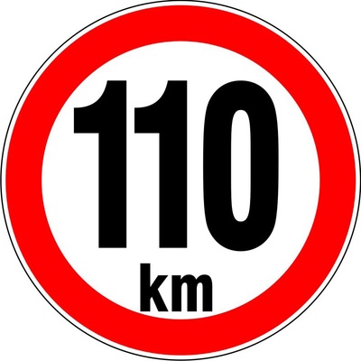 RAFO Samolepka Nejvyšší rychlost 10, 15 - 300 km, průměr 15 cm Varianta: 110