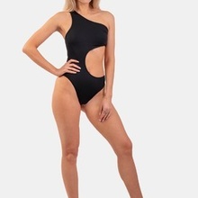 Nebbia Asymmetric monokini na jedno rameno 459 čierna