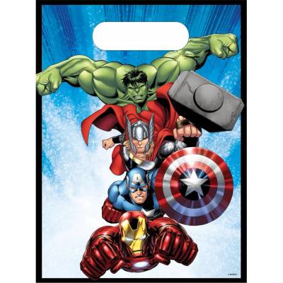 Plastová darčeková taška Avengers Evergreen, darčeková taška 6 ks