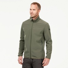 Forclaz pánska hrejivá vetruvzdorná softshellová bunda MT100 WindWarm khaki