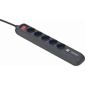 Gembird EnerGenie 5 Plug + USB 1,5 m (SPG5-U2-5)