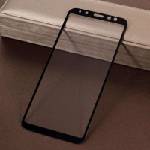  Извит 3D удароустойчив стъклен протектор покриващ целия екран за Samsung Galaxy A6 - цвят черен