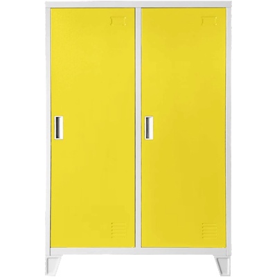 Carmen Метален шкаф Carmen CR-1605-2 JZ - сив / жълт (3580178_4)