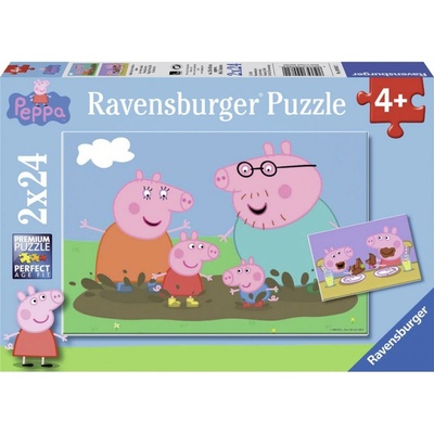 Ravensburger Prasiatko Peppa Šťastná rodina 2 x 24 dielov