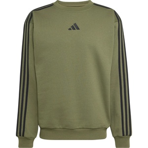 Adidas Мъжки пуловер adidas Essentials 3-Stripes Fleece Sweatshirt Jumper - Olive Four / Black - размер XXL (017-4666-0415)