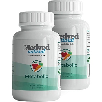 Medveď natural 2x Metabolic 2x 30 kapsúl