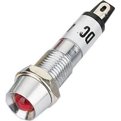 Kontrolka 12V LED Červená do otvoru 8mm