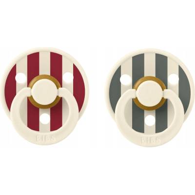 Bibs Studio Colour Pin dudlíky kaučuk 2ks Ivory Steel Blue Mix