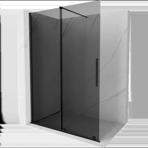 Mexen Velar плъзгаща се душ стена Walk-in 130 x 200 cm, графит 8 mm, черна - 871-130-000-43-70 (871-130-000-43-70)