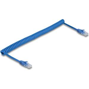 Delock RJ45 кабелен конектор с намотка за щепсел Cat. 6 UTP 1, 3 м - 3, 3 м, син